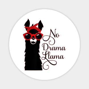 No Drama Llama T Shirt Cute Lama Sunglasses Magnet